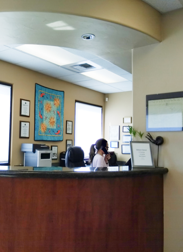 Dehnert denta office front desk - trusted dentist in tucson, AZ